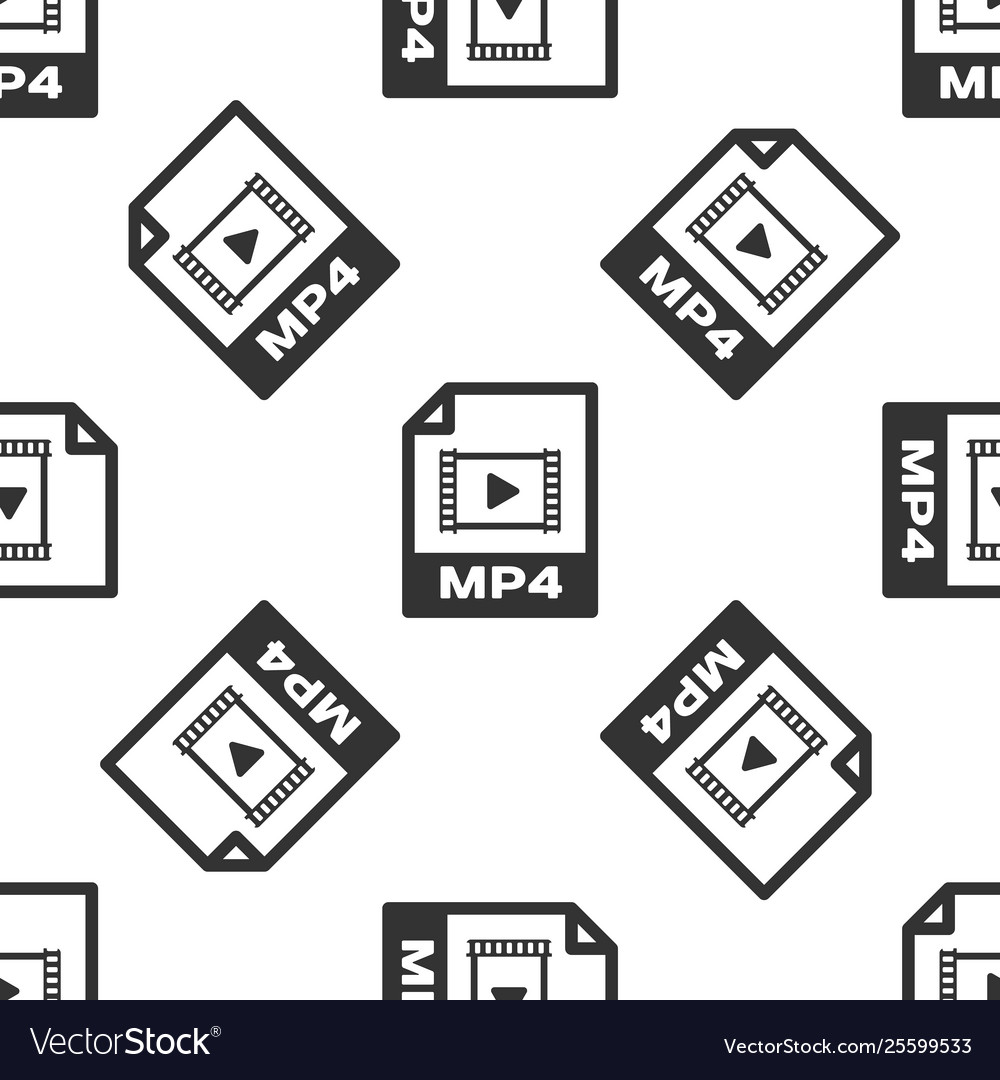 Grey mp4 file document icon download button