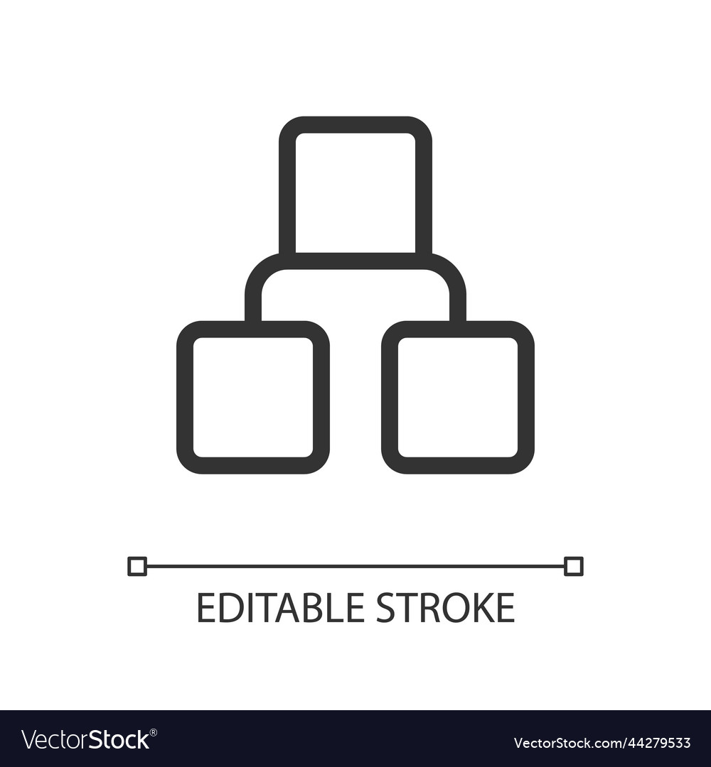Infographic blocks pixel perfect linear ui icon vector image Infographic blocks pixel perfect linear ui icon