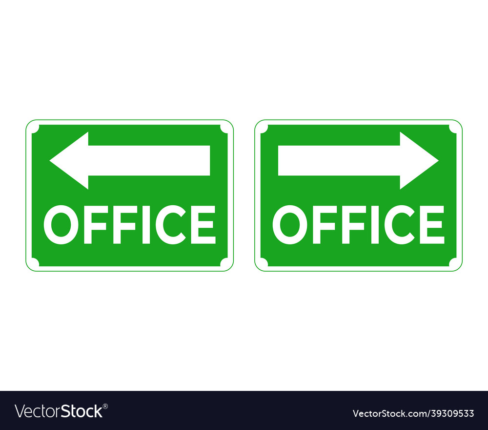 Office arrow sign easy to use and print design Vector Image