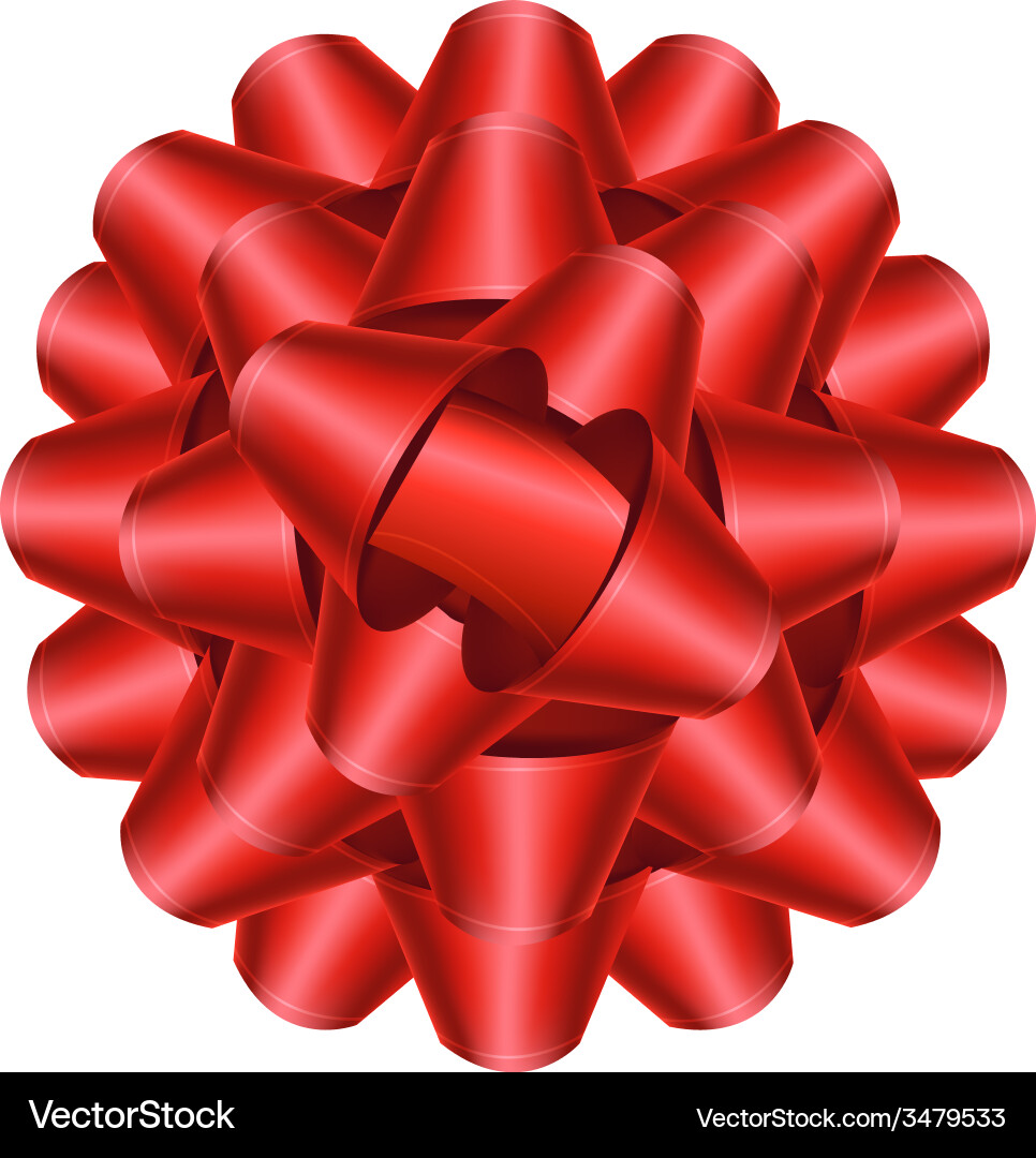 Red bow Royalty Free Vector Image - VectorStock