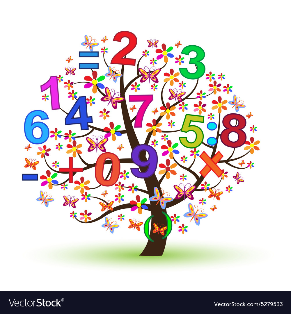 Silhouette of a tree with set figures