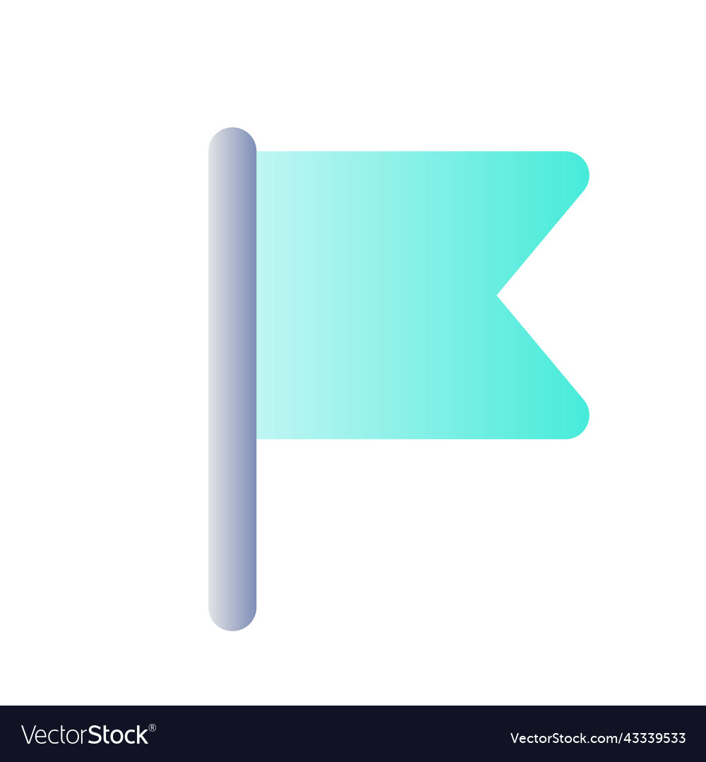 Simple flag for report flat gradient color ui icon vector image Simple flag for report flat gradient color ui icon