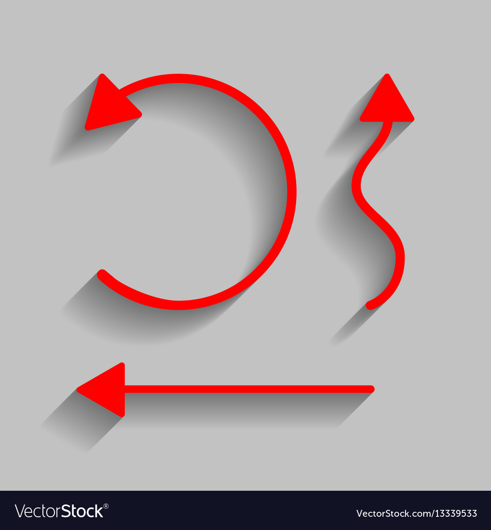 Simple set to interface arrows red icon