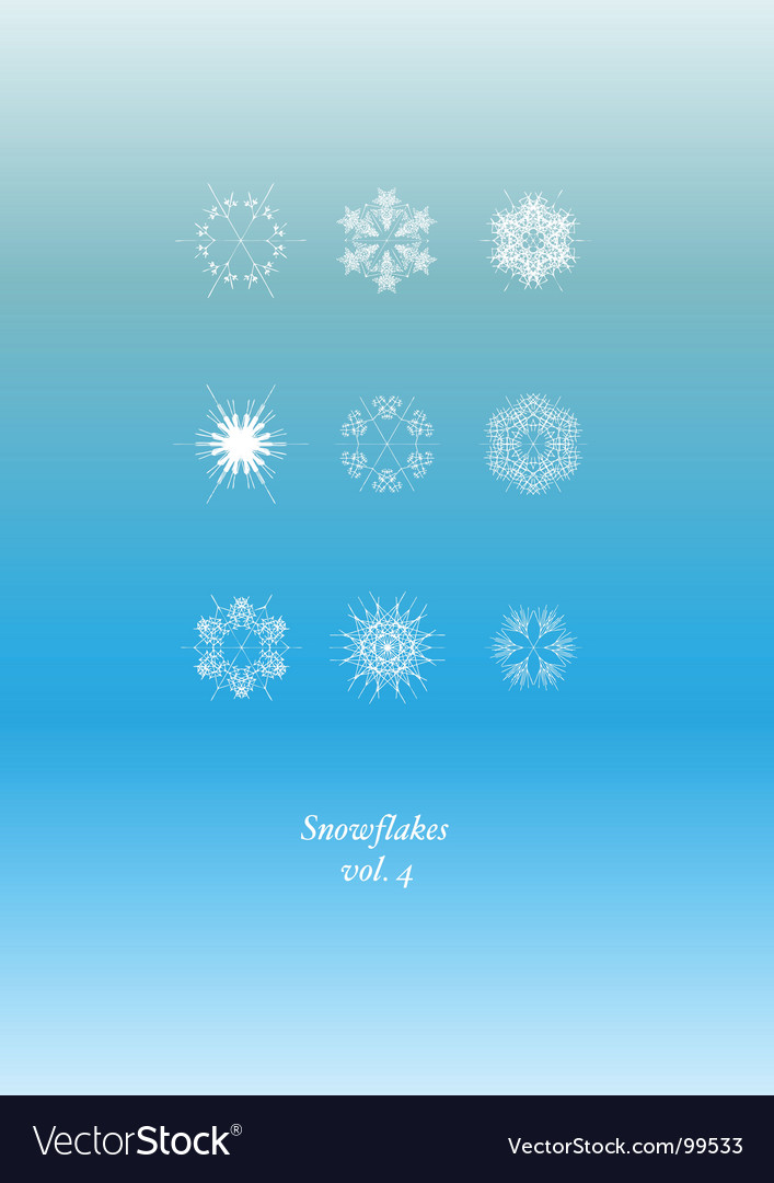 Snowflakes icon set