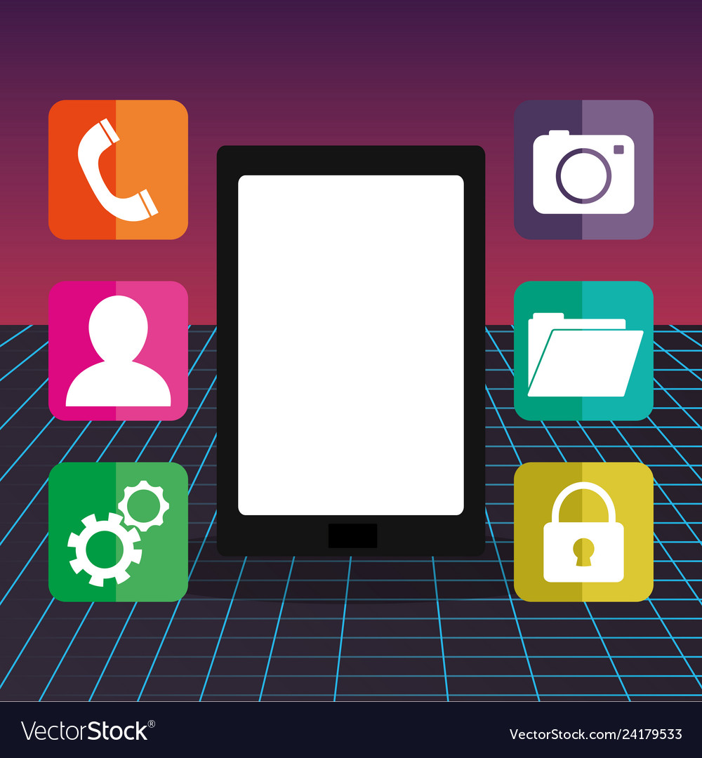 Tablet with applications menu