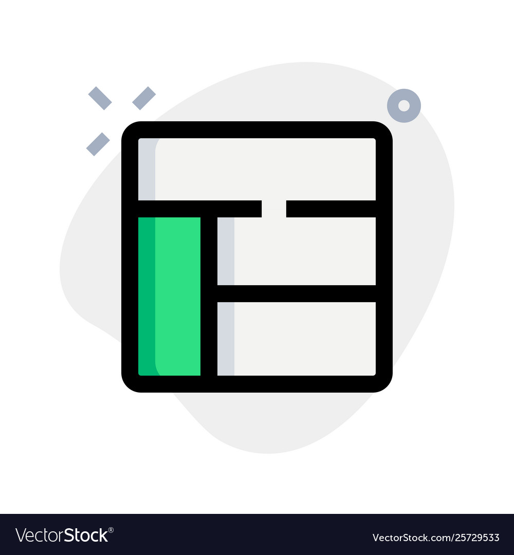 Top header grid sections parting square bars