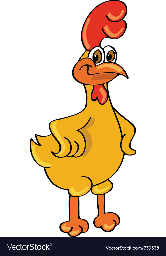 Chicken standing Royalty Free Vector Image - VectorStock