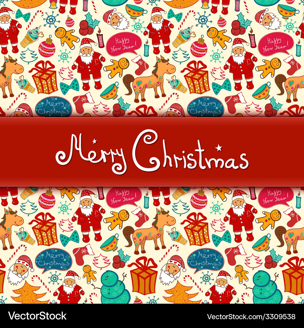 Christmas seamless pattern Royalty Free Vector Image