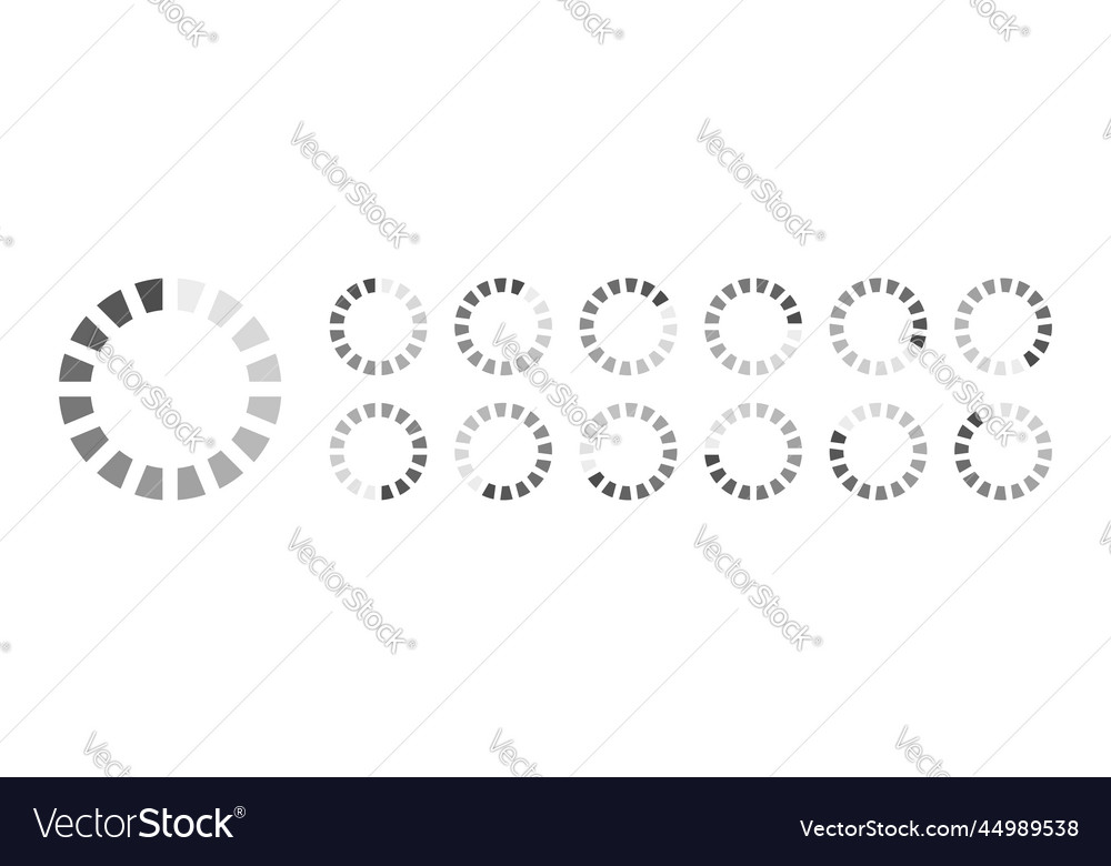 Circular Loading-Puffering-Symbole vector image Circular Loading-Puffering-Symbole