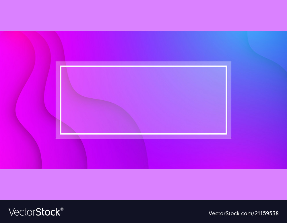 Colorful wavy background with white frame