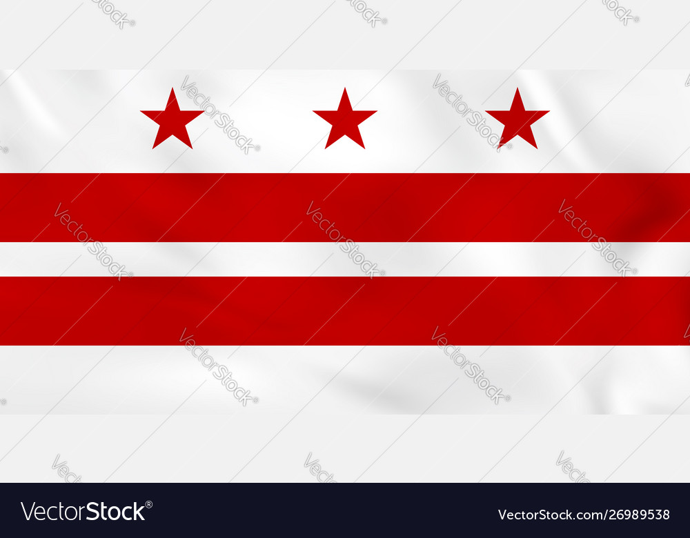 District columbia waving flag