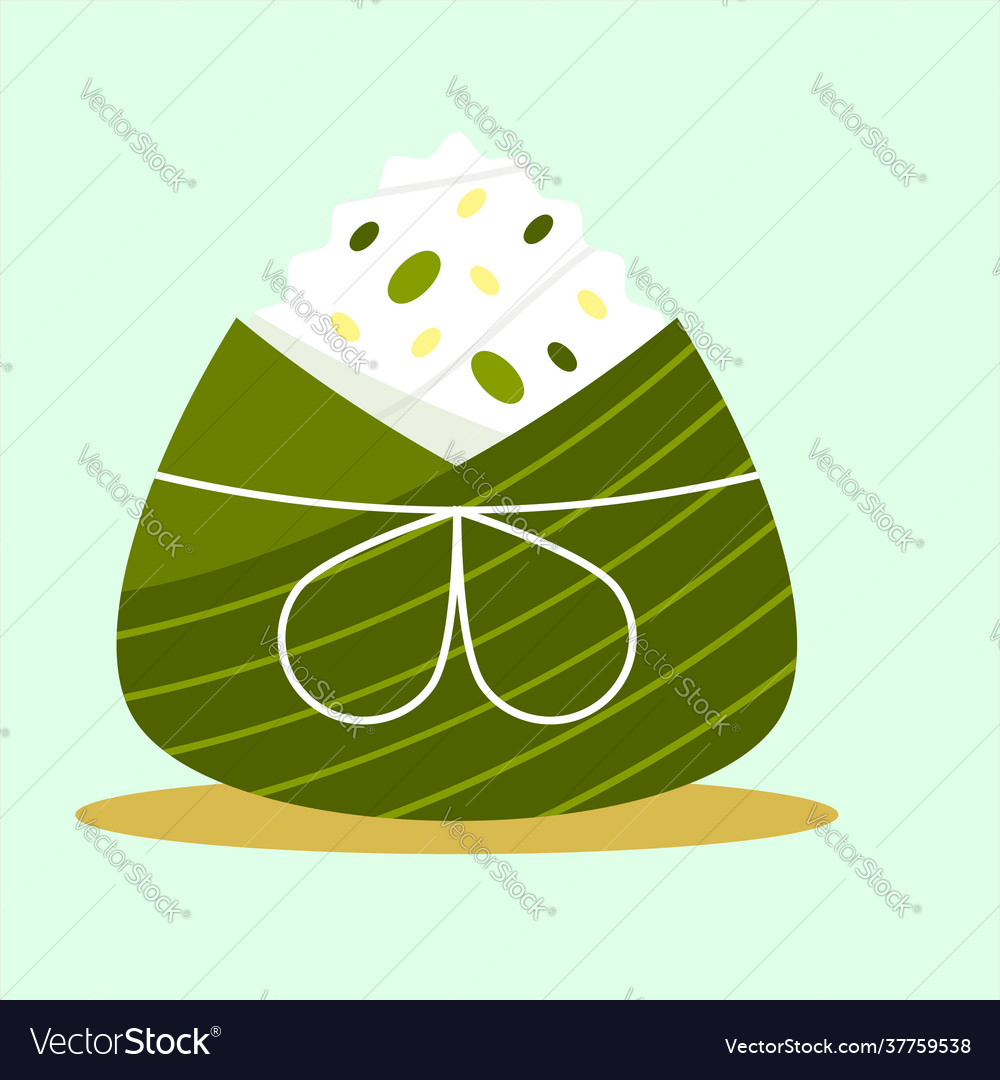 Flat dragon boat zongzi