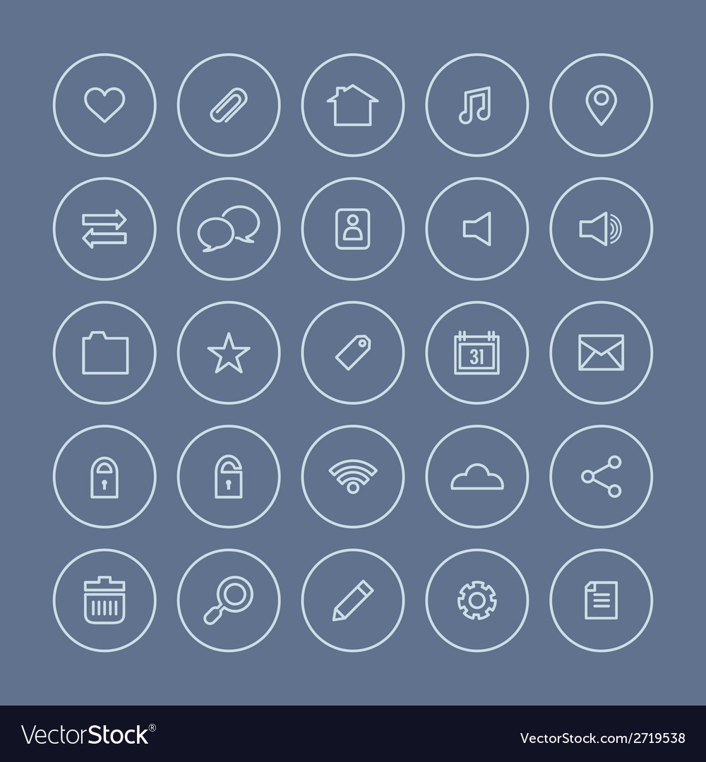 Line Icon Set - Website & App