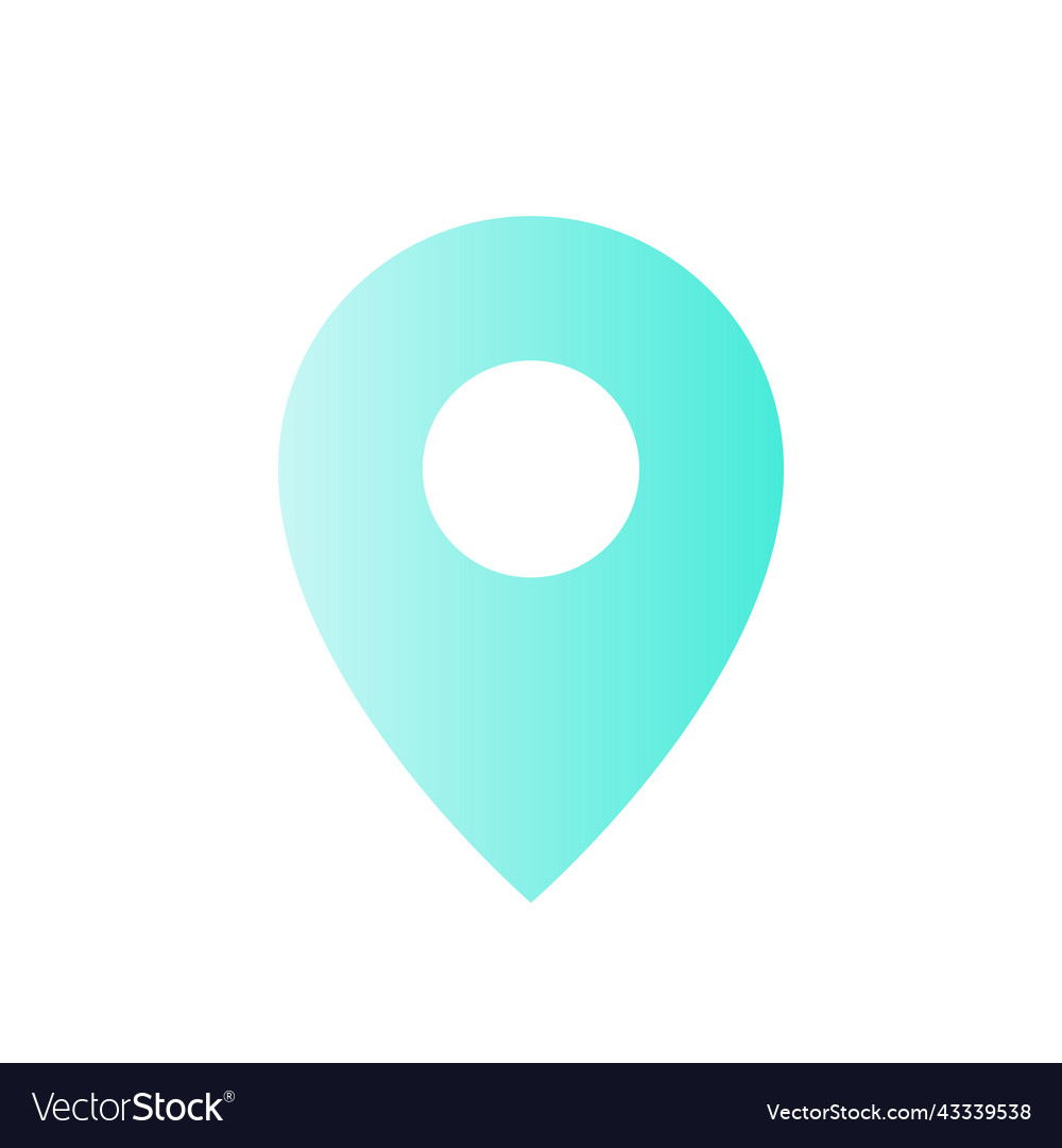 Location pin flat gradient color ui icon Vector Image Location pin flat gradient color ui icon