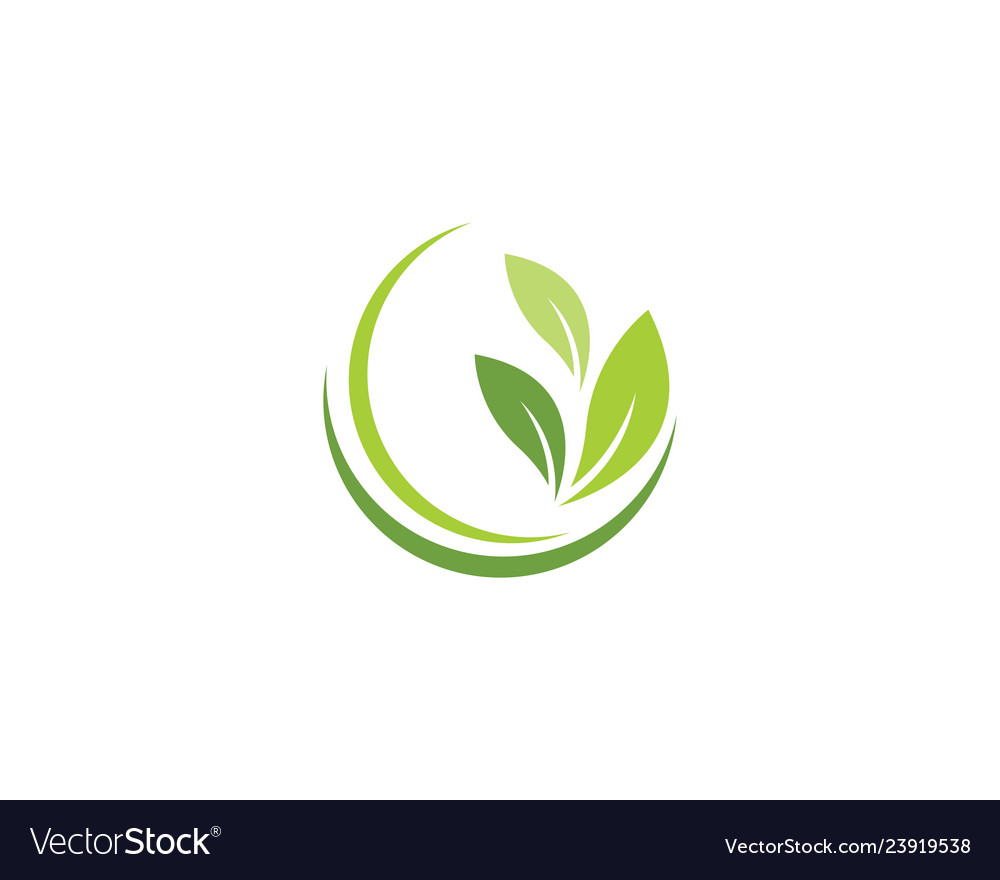 Logos green tree leaf Royalty Free Vector Image