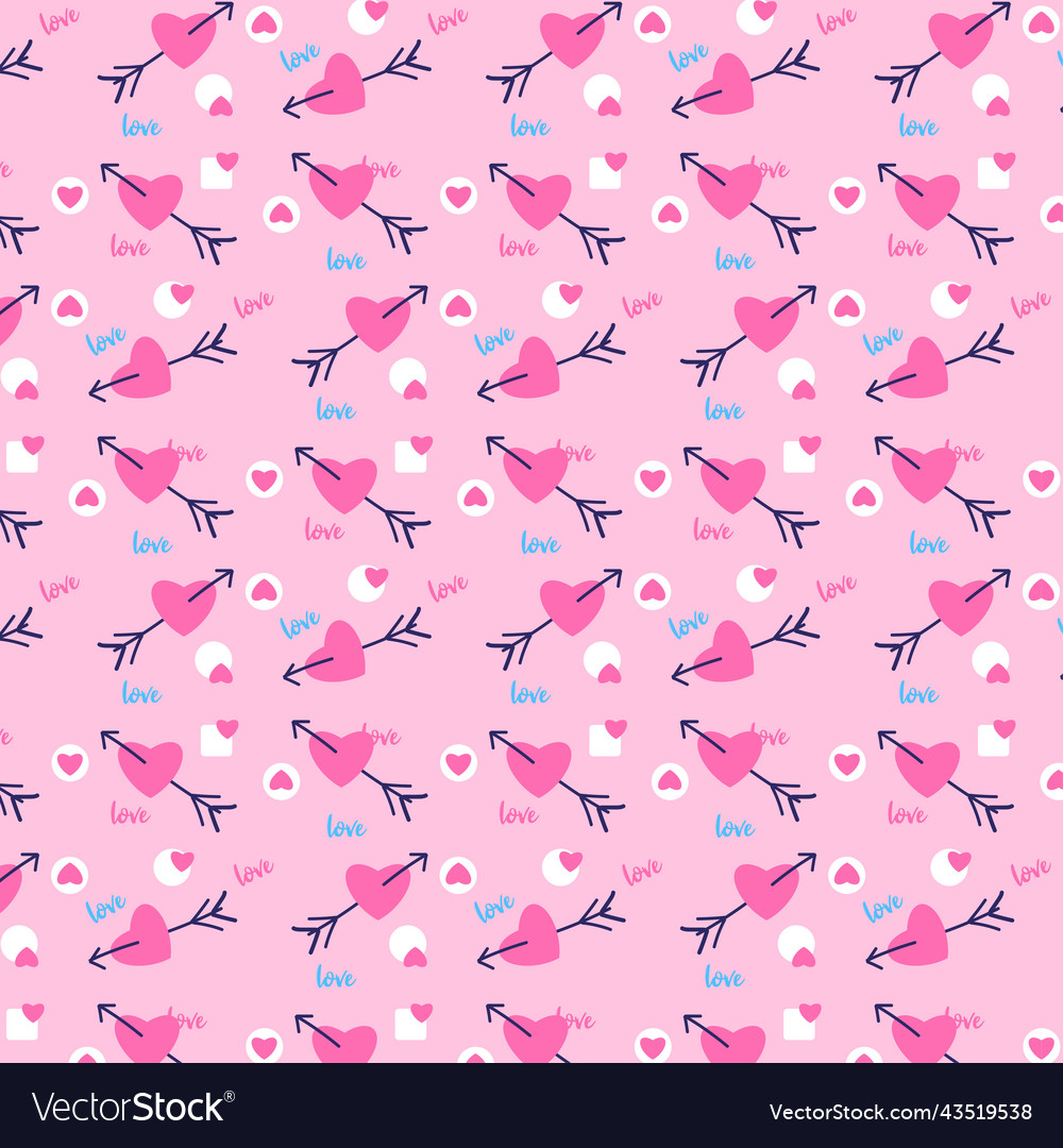 Love minimal pattern texture with arrow shapes