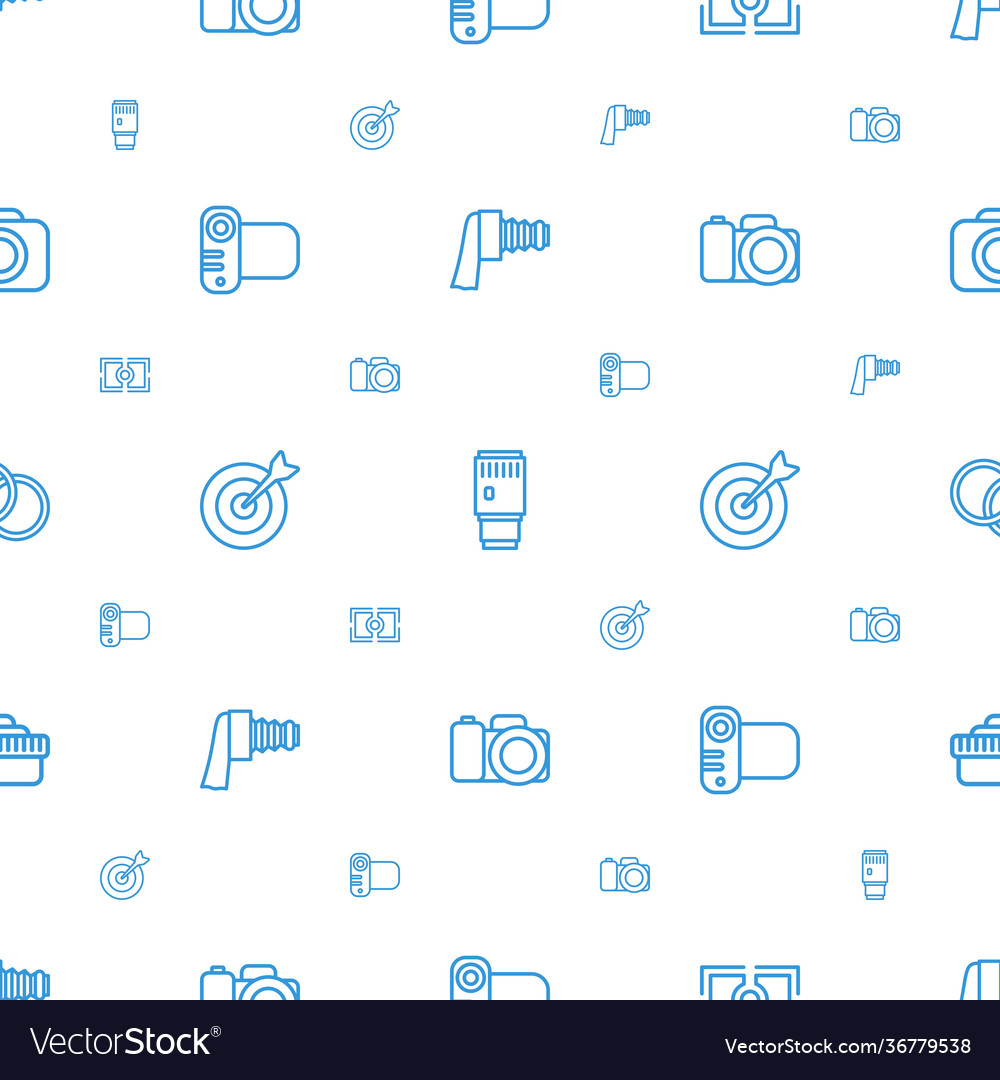 Objective icons pattern seamless white background