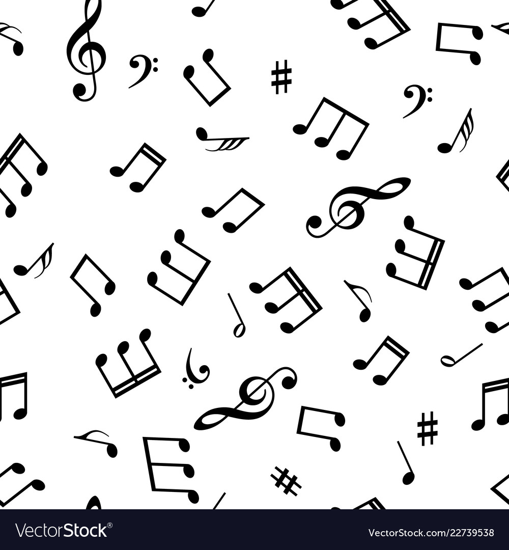 Seamless abstract background with music symbols Vector Image