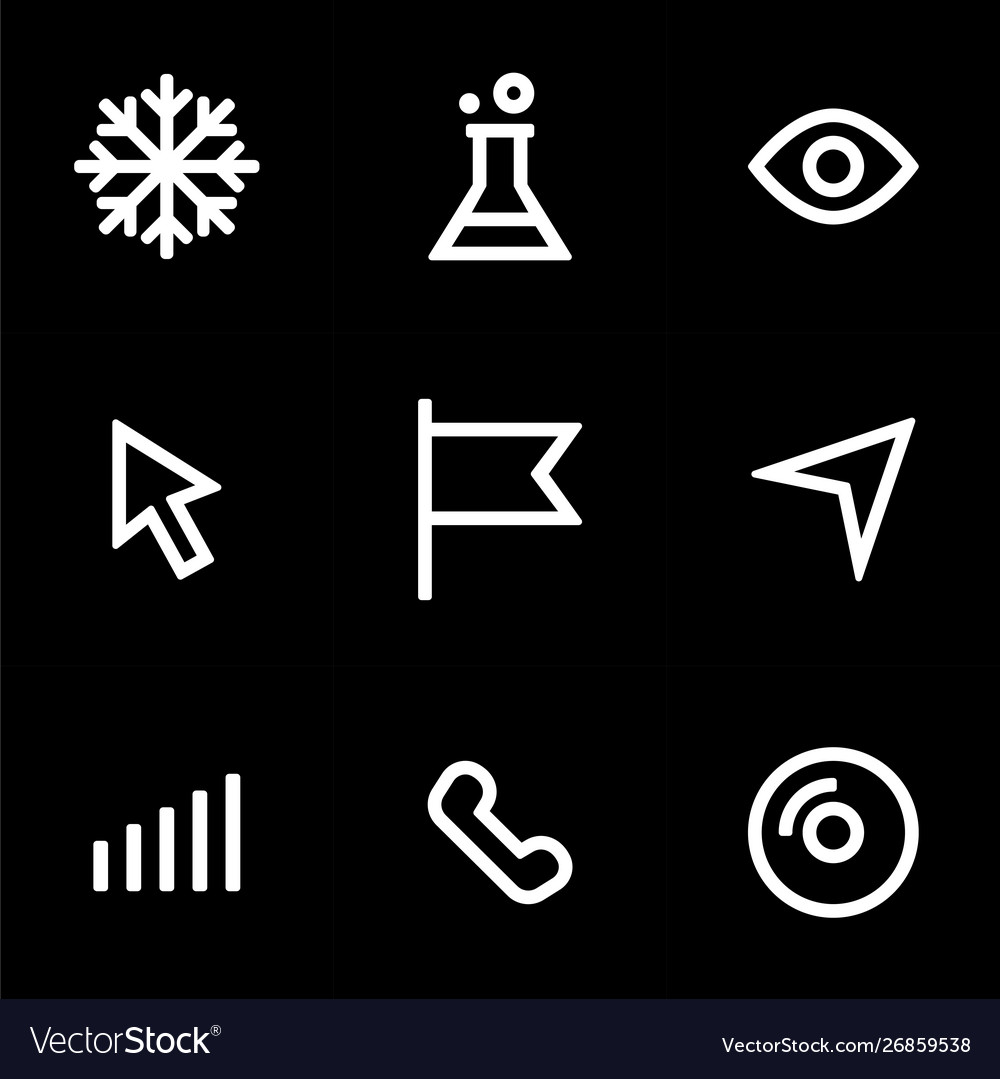 Set icons for simple flat style ui design