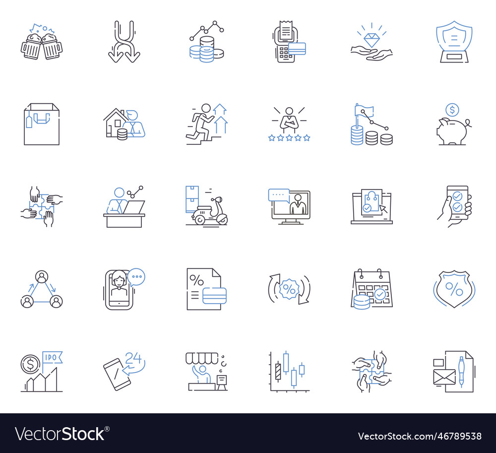 Special deals line icons collection discounts Vector Image