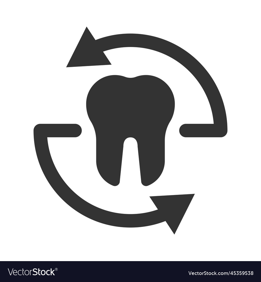 Tooth recheck icon Royalty Free Vector Image - VectorStock