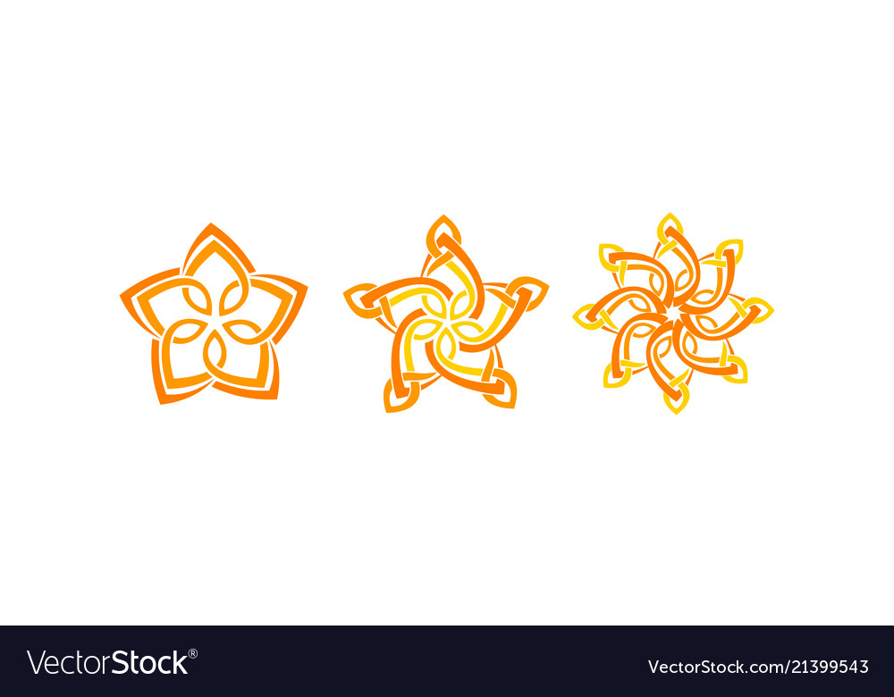 Abstract star template set