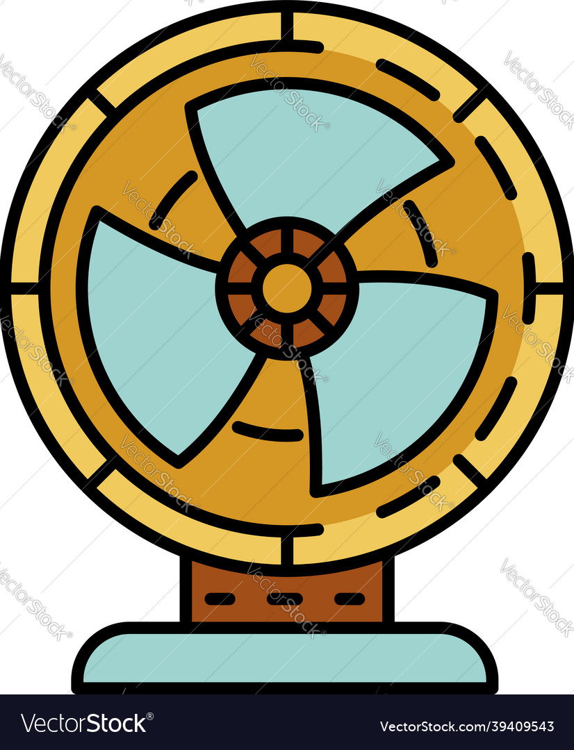 Air fan icon color outline Royalty Free Vector Image