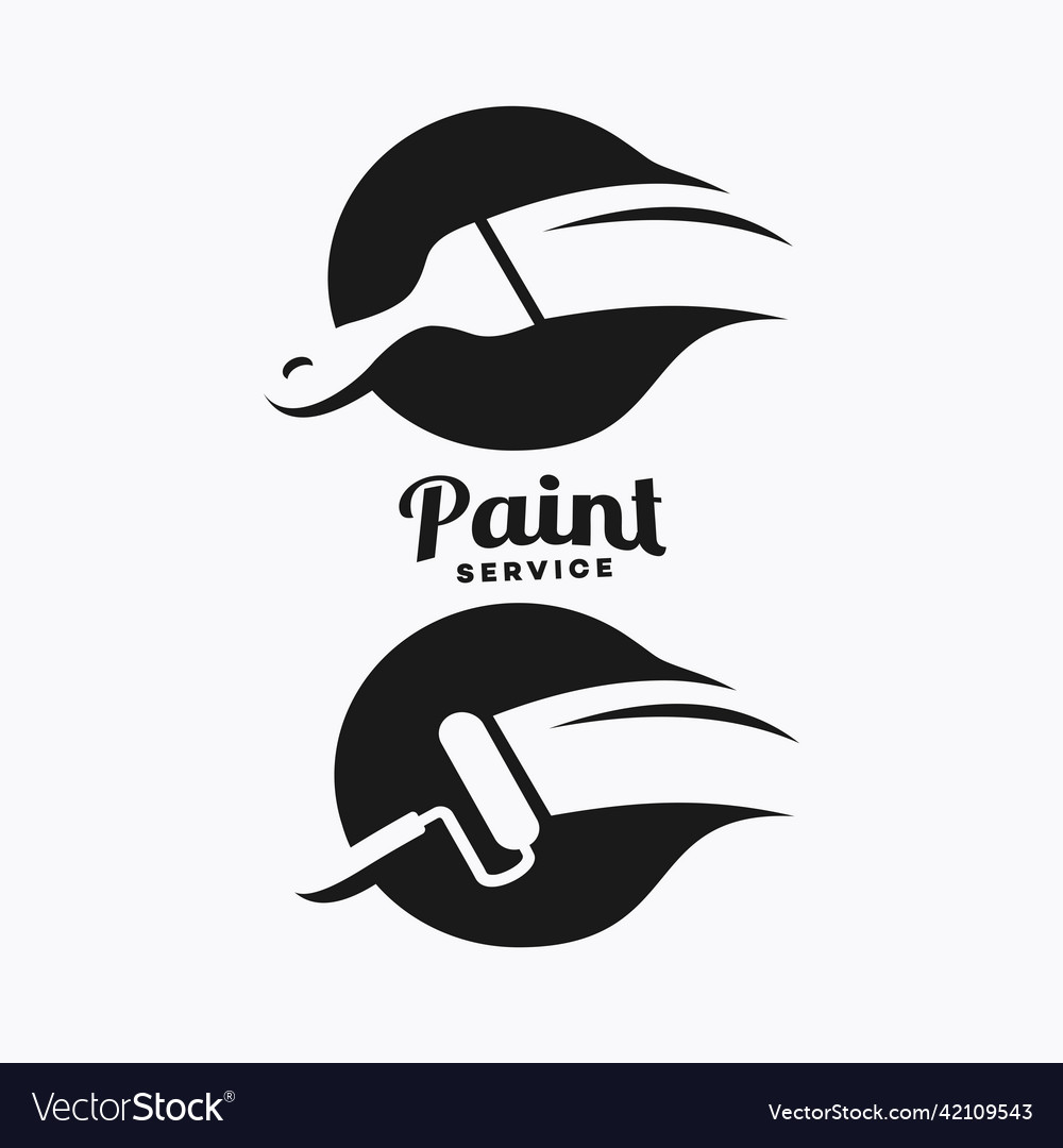 Badge painting business company logo design