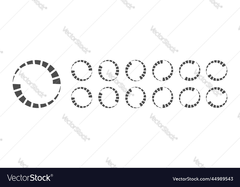 Circular Loading-Puffering-Symbole vector image Circular Loading-Puffering-Symbole