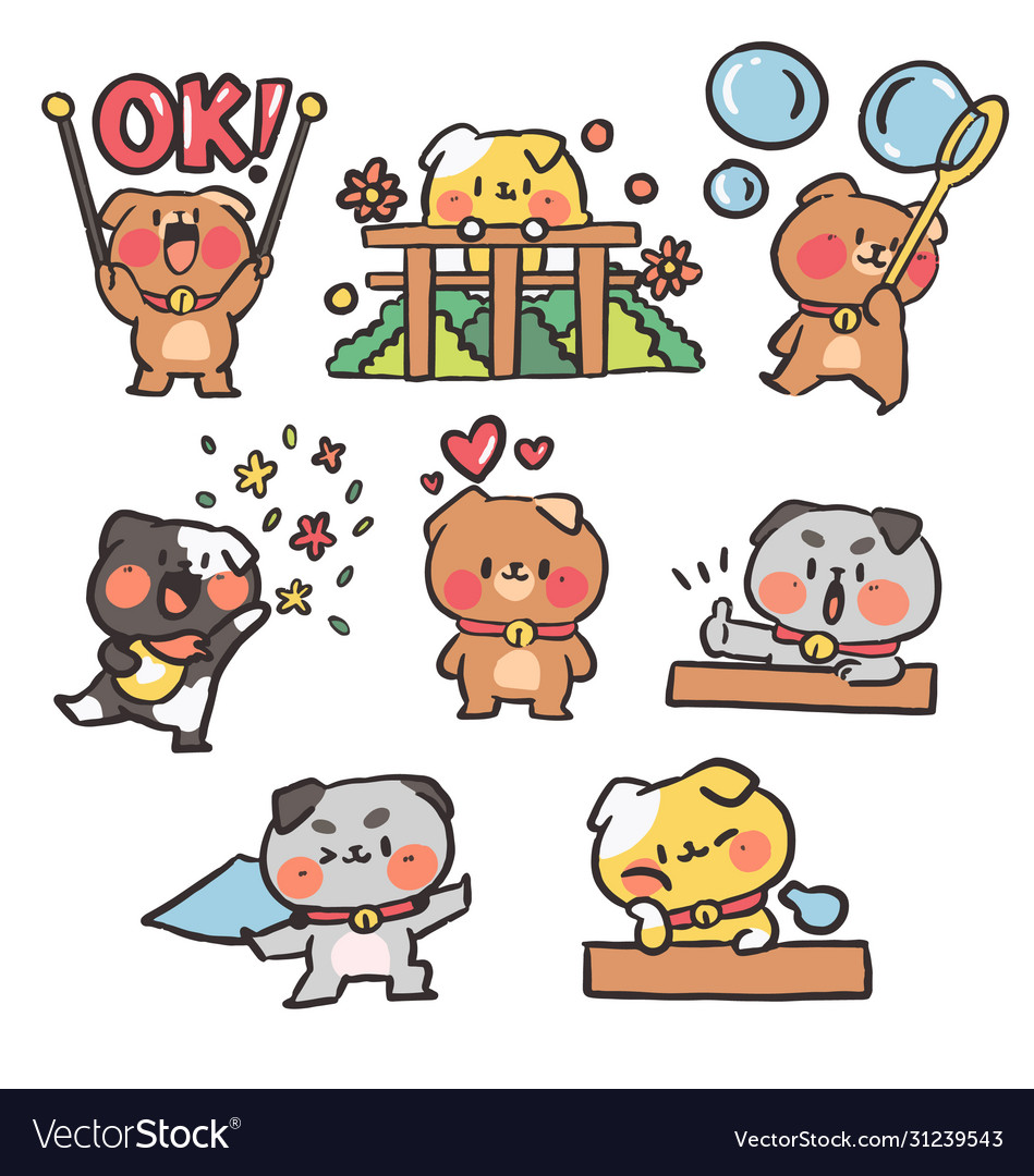 Cute puppies sticker collection volume 1