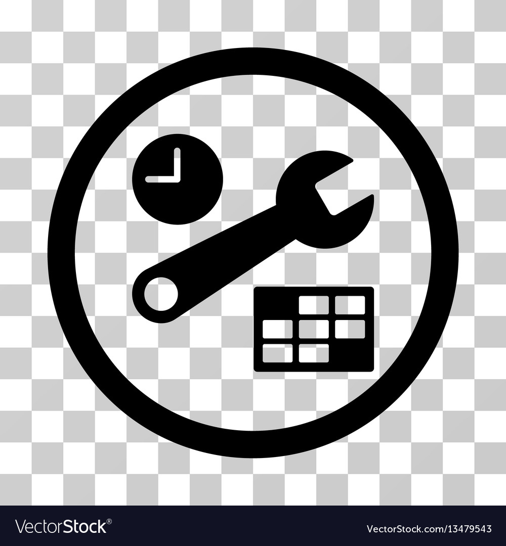 Date and time setup rounded icon vector image Date and time setup rounded icon