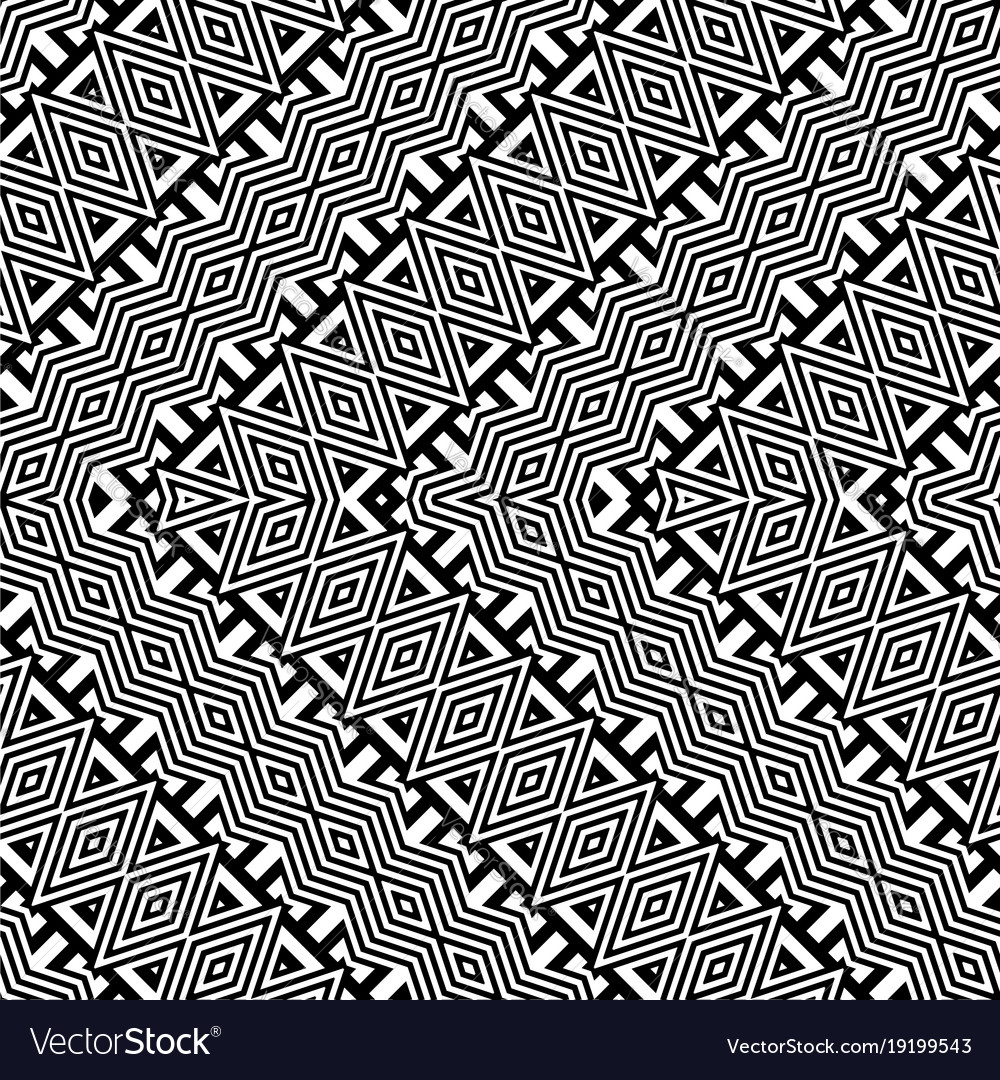 Design seamless monochrome zigzag pattern