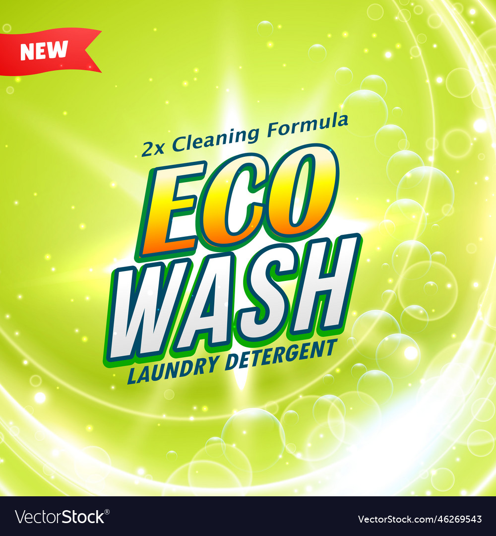 Detergent packaging concept design showing eco