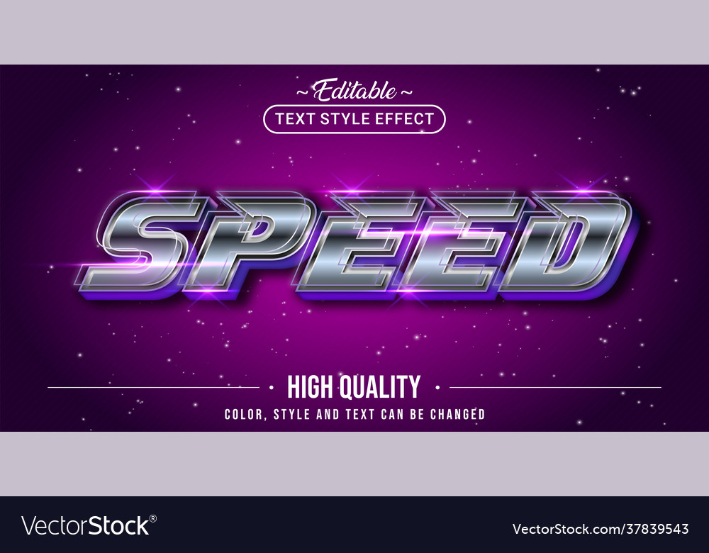 Editable text style effect - speed