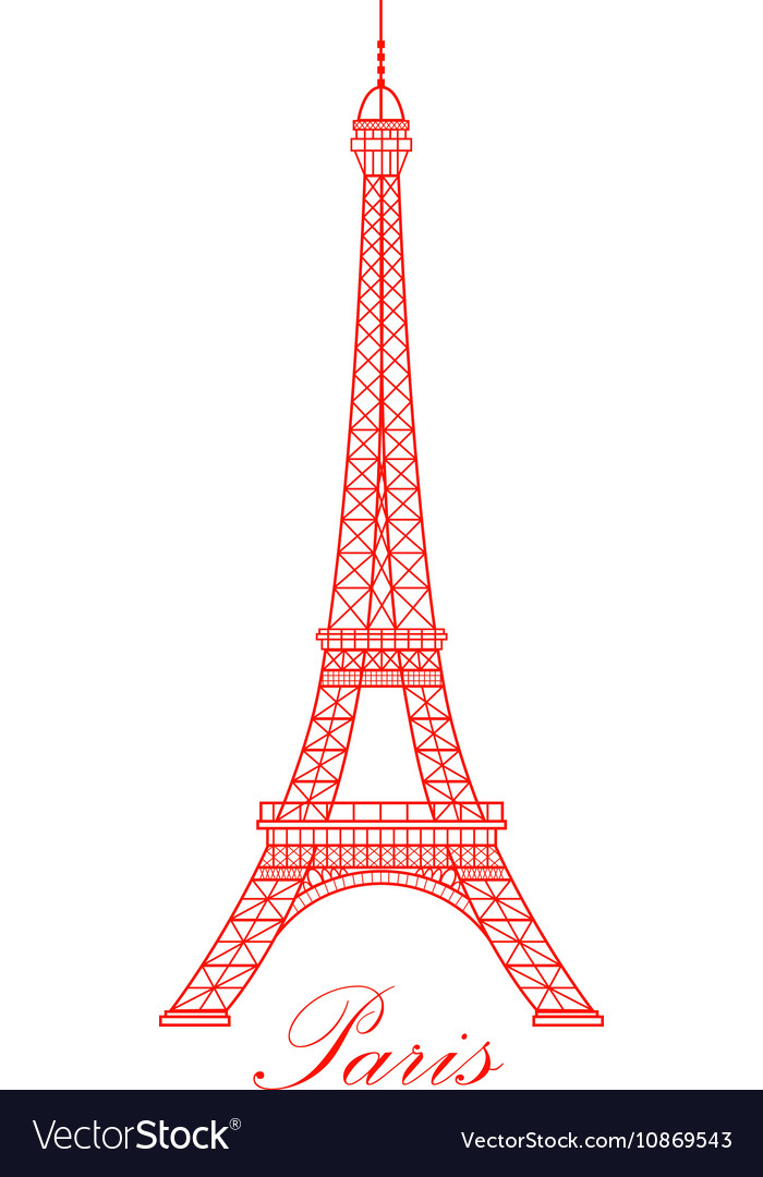 Eiffel tower isolated
