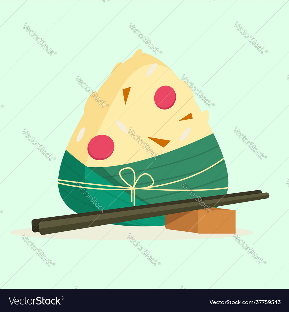 Flat dragon boat zongzi