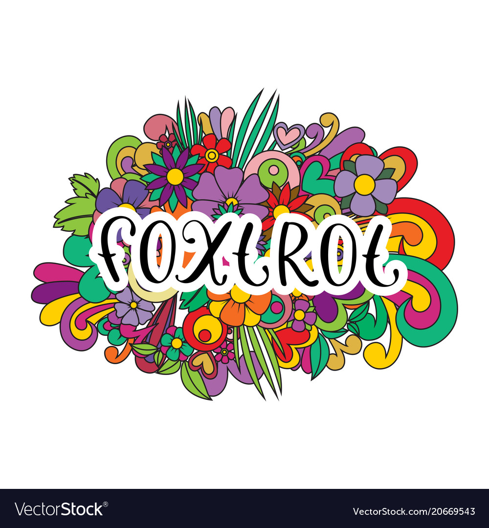 Foxtrot tangle pattern background vector image Foxtrot tangle pattern background