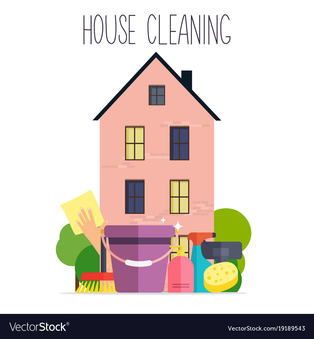 house cleaning poster template for house cleaning vector image house for cleaning