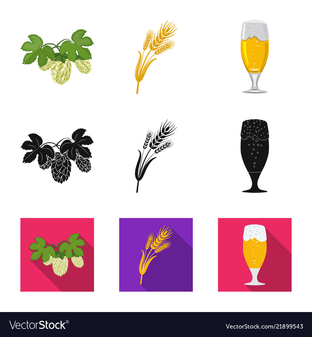 Isolated object of pub and bar logo collection Vector Image Isolated object of pub and bar logo collection
