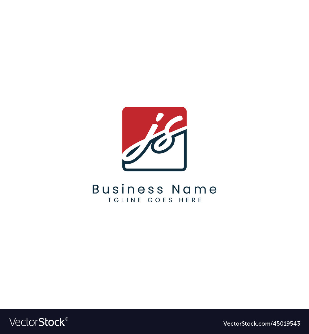 J s js initial letter handwritten signature Vector Image J s js initial letter handwritten signature