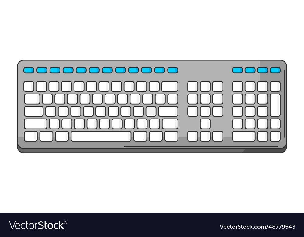 Keyboard computer equipment Royalty Free Vector Image