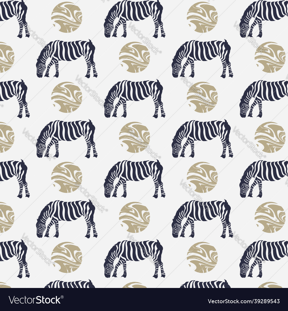 Pattern with hand drawn minimalistic of zebra