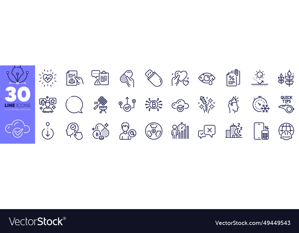 Reject freezing timer and global engineering line vector image Reject freezing timer and global engineering line