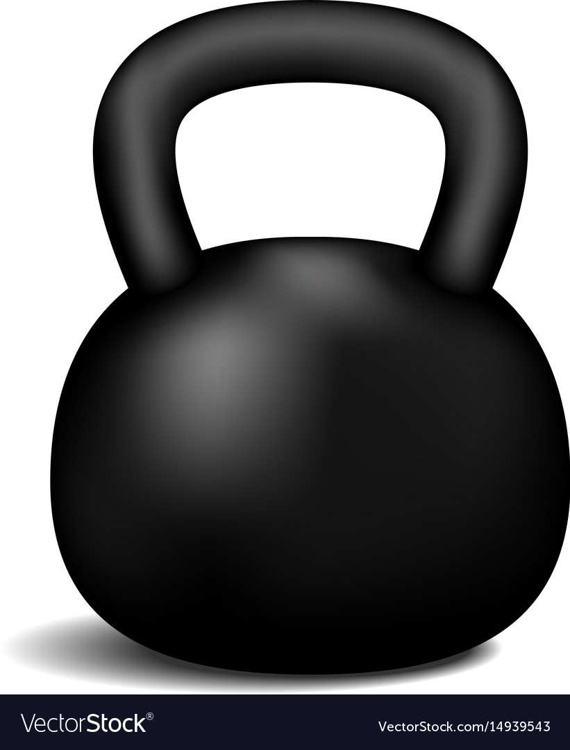 Retro dumbbell with a shadow Royalty Free Vector Image