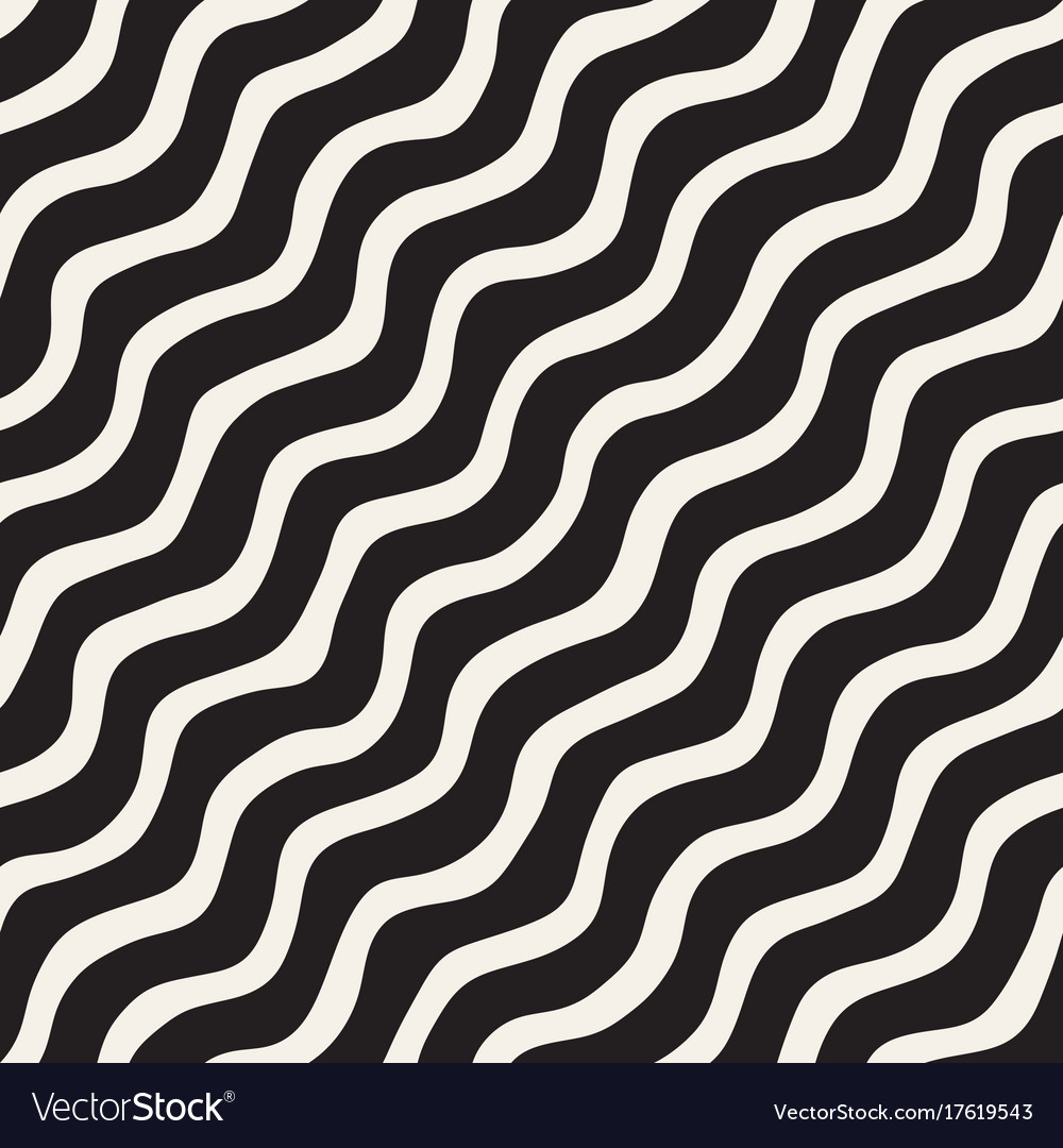 Seamless pattern with hand drawn waves abstract