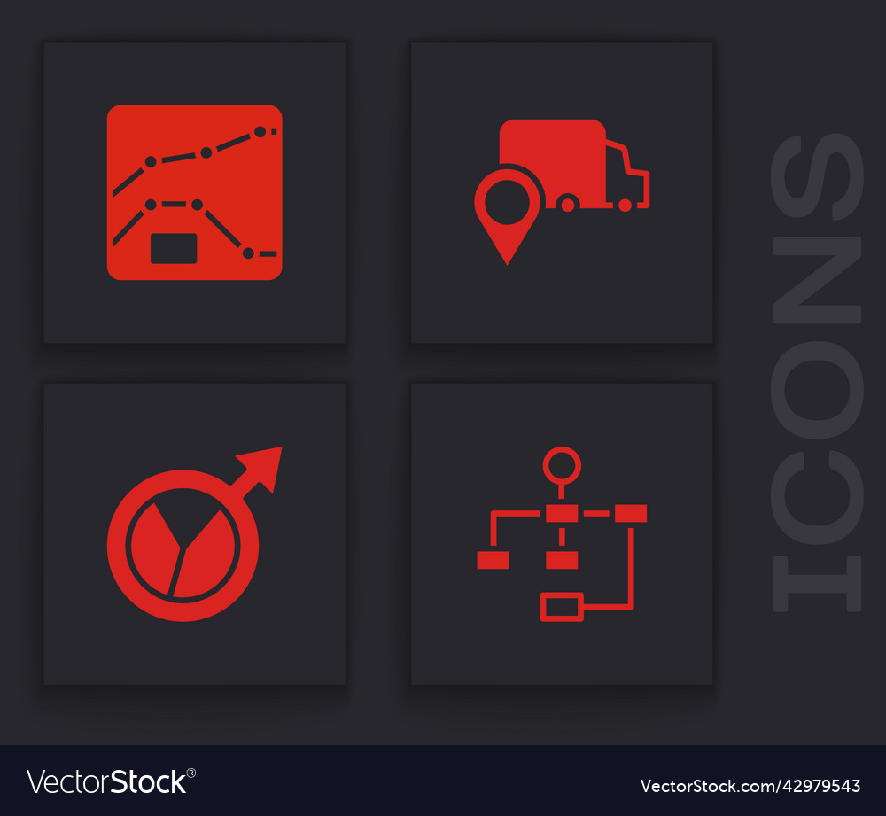 Set hierarchy organogram chart graph vector image Set hierarchy organogram chart graph