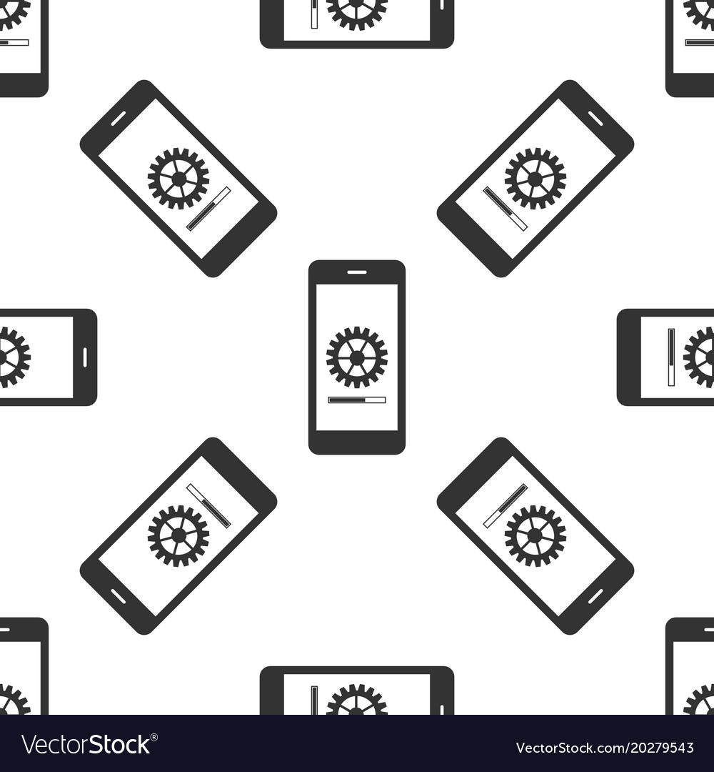 Smartphone update process with gearbox progress