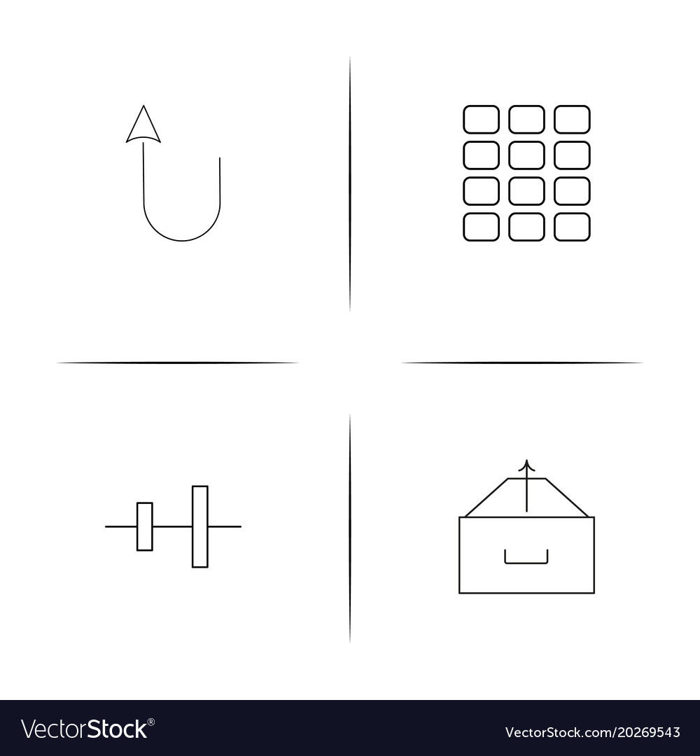 Web linear simple icon setoutline icons