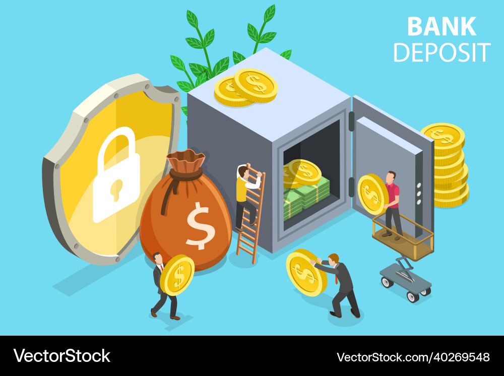 3d isometric flat conceptual Royalty Free Vector Image
