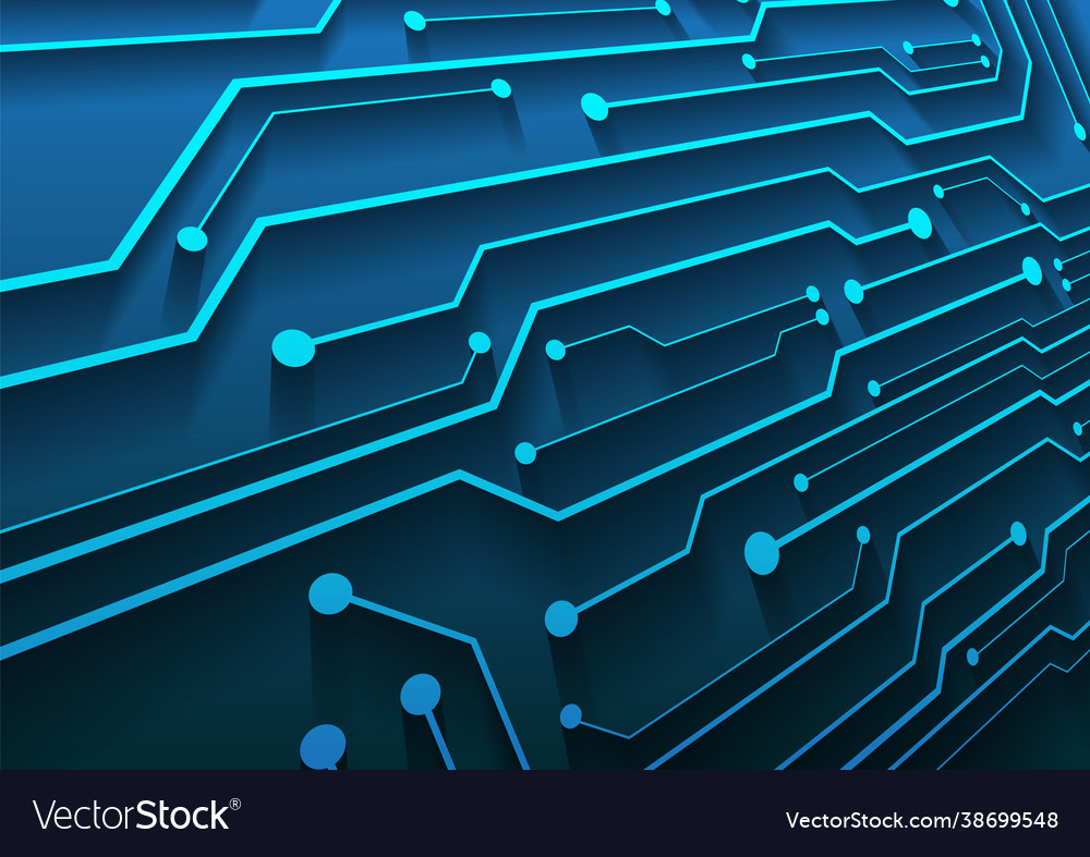 Circuit technology background with hi-tech Vector Image Circuit technology background with hi-tech